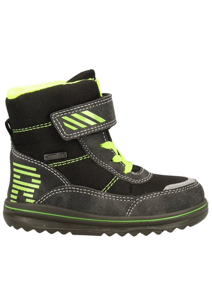 Richter Stiefel Lederimitat/Textil Schwarz/Gelb Warmfutter