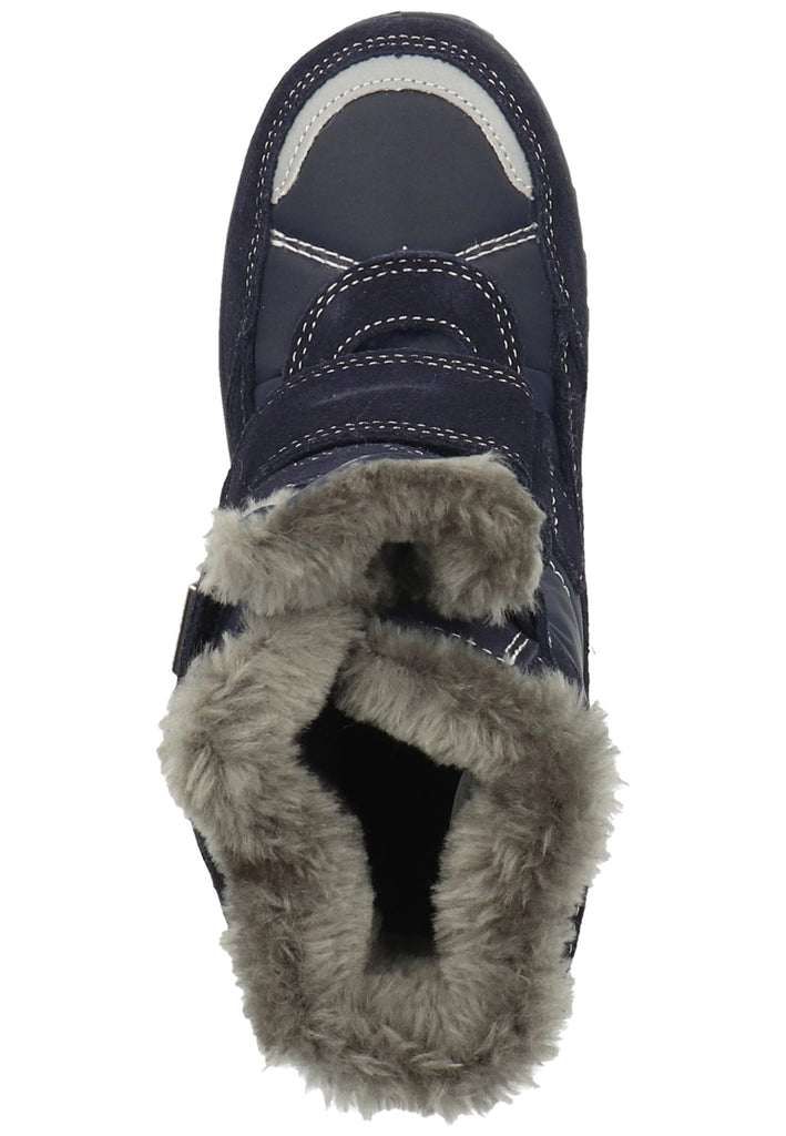 Richter Stiefel Veloursleder/Textil Blau/Silber Warmfutter