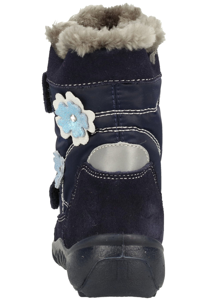 Richter Stiefel Veloursleder/Textil Blau/Silber Warmfutter
