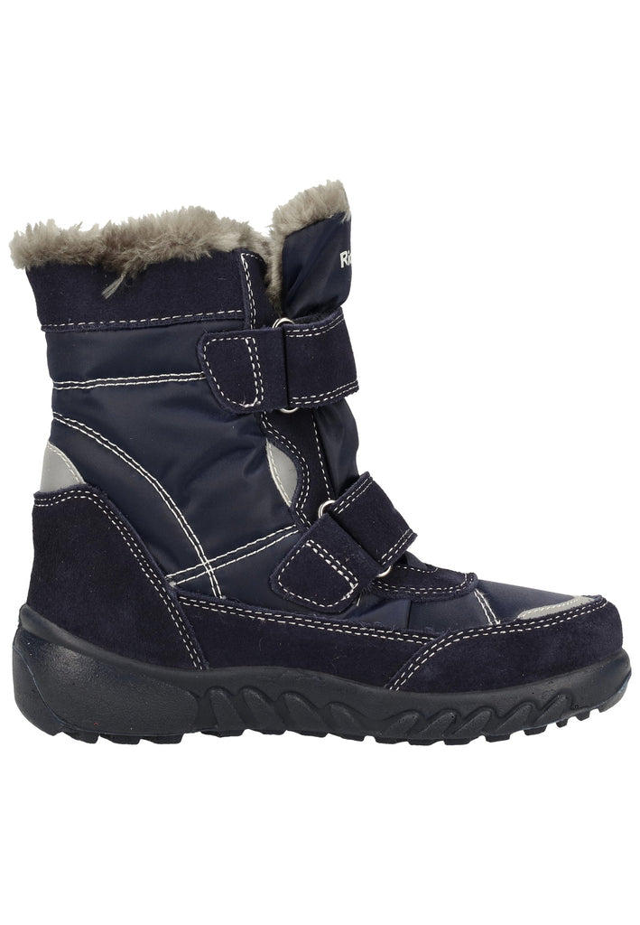 Richter Stiefel Veloursleder/Textil Blau/Silber Warmfutter