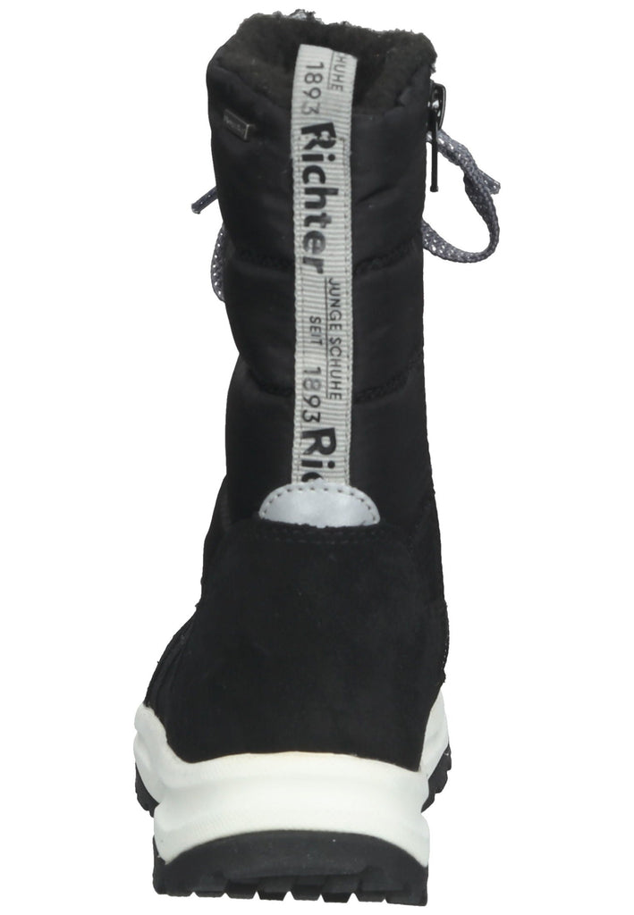 Richter Stiefel Veloursleder/Textil Schwarz Warmfutter