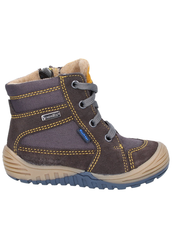 Richter Stiefelette Leder/Synthetik Dunkelgrau Warmfutter