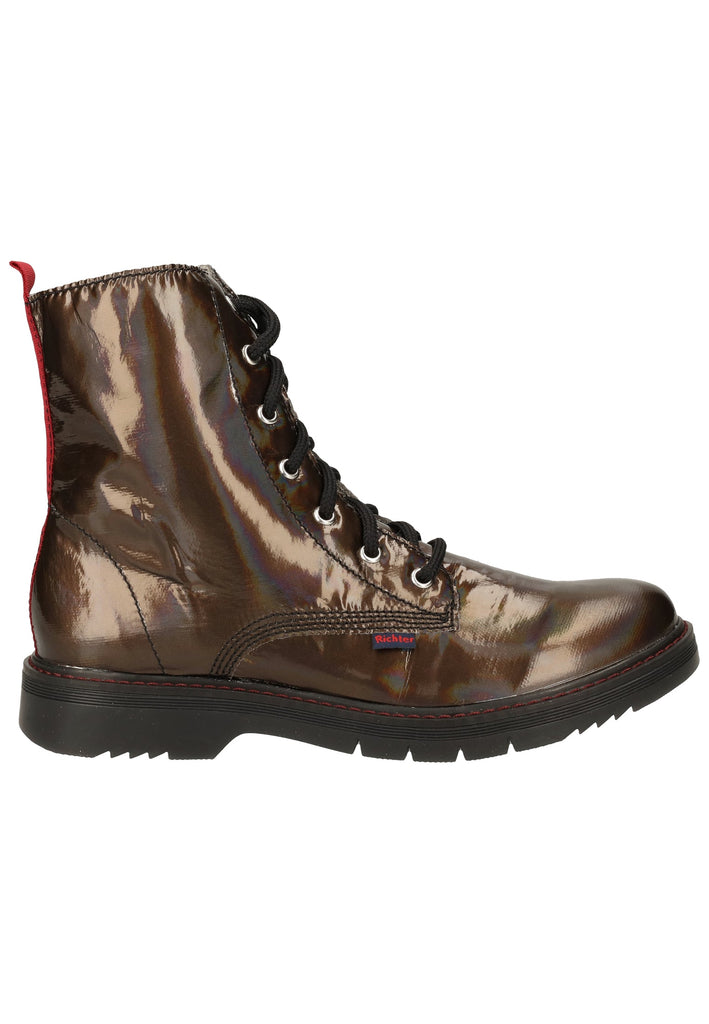 Richter Stiefelette Lederimitat Schwarz Lack