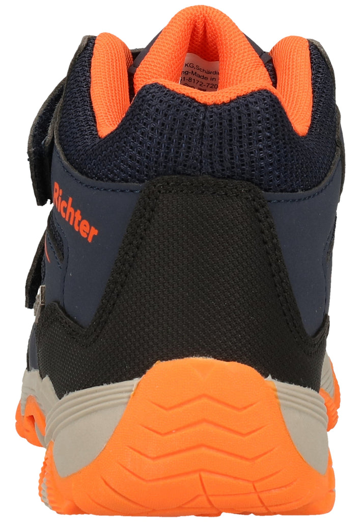 Richter Stiefelette Lederimitat/Textil Blau/Orange