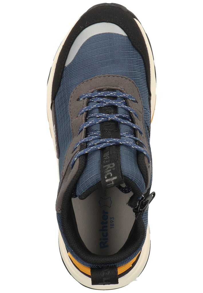 Richter Stiefelette Lederimitat/Textil Blau/Schwarz