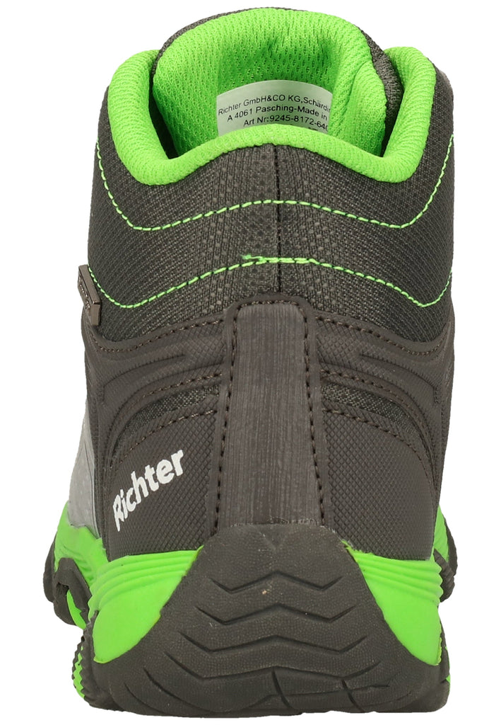 Richter Stiefelette Lederimitat/Textil Grau/Grün