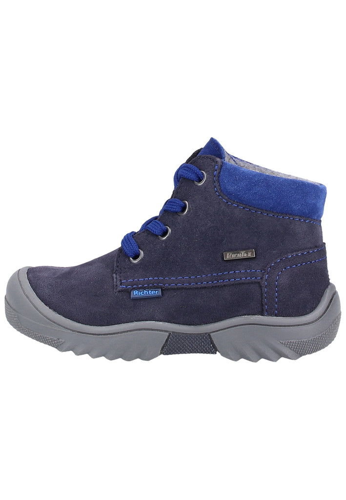 Richter Stiefelette Veloursleder Blau Warmfutter