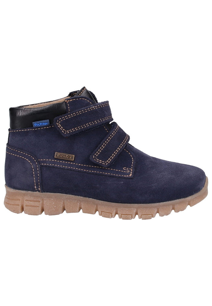 Richter Stiefelette Veloursleder/Textil Blau