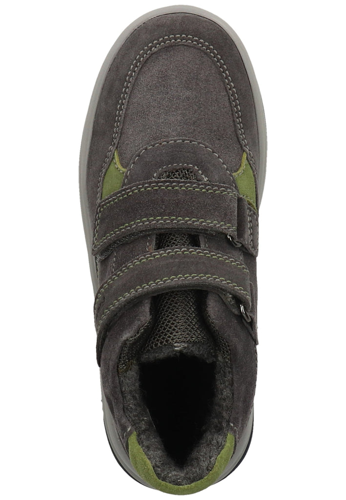 Richter Stiefelette Veloursleder/Textil Grau/Grün Warmfutter