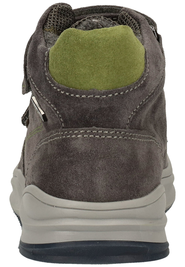 Richter Stiefelette Veloursleder/Textil Grau/Grün Warmfutter