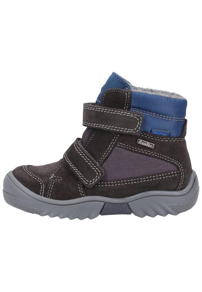 Richter Stiefelette Veloursleder/Textil Grau Warmfutter