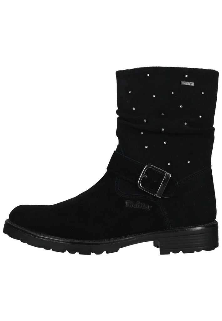 Stiefeletten Richter Stiefelette Veloursleder/Textil Schwarz