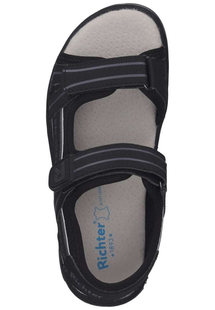 Richter Wanderschuhe Lederimitat/Textil Schwarz/Grau