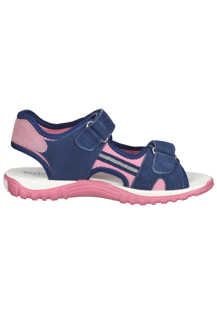 Richter Wanderschuhe Veloursleder/Textil Blau/Pink
