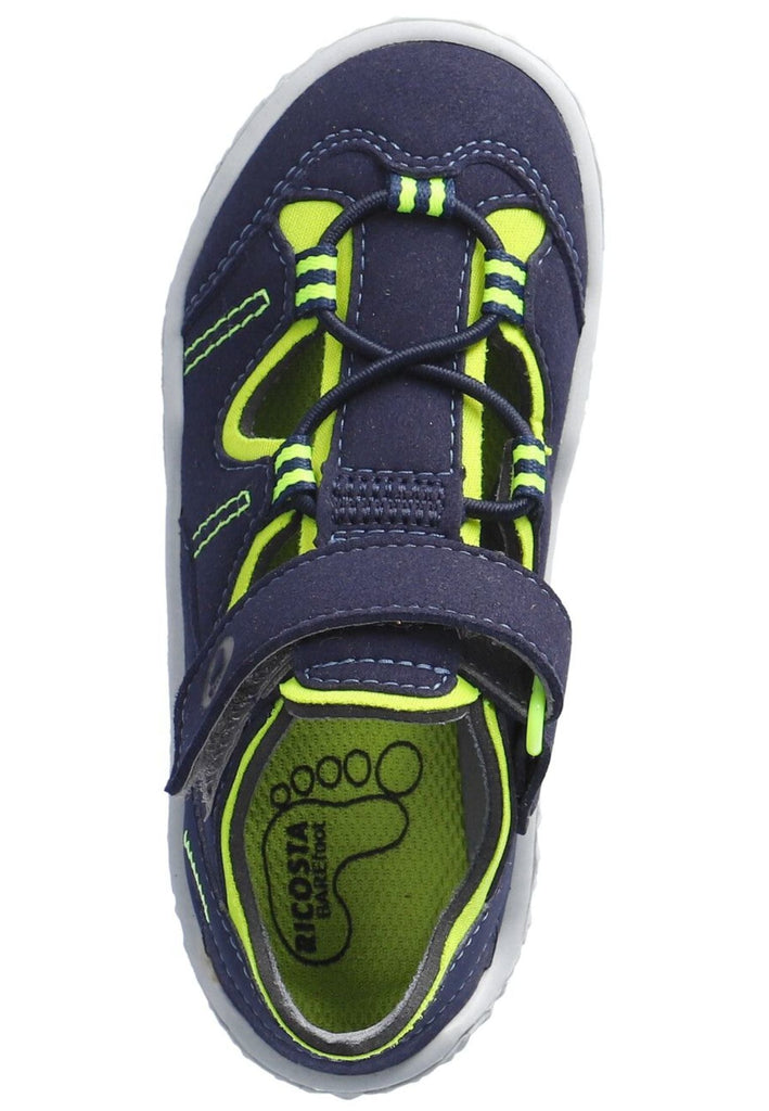 Ricosta Halbschuhe Lederimitat/Textil Blau/Gelb