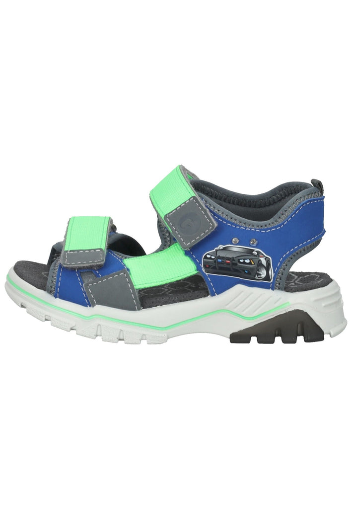 Ricosta Sandalen Lederimitat/Textil Blau/Grau