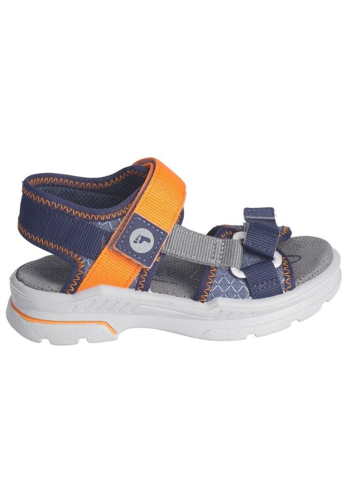 Ricosta Sandalen Lederimitat/Textil Blau/Orange