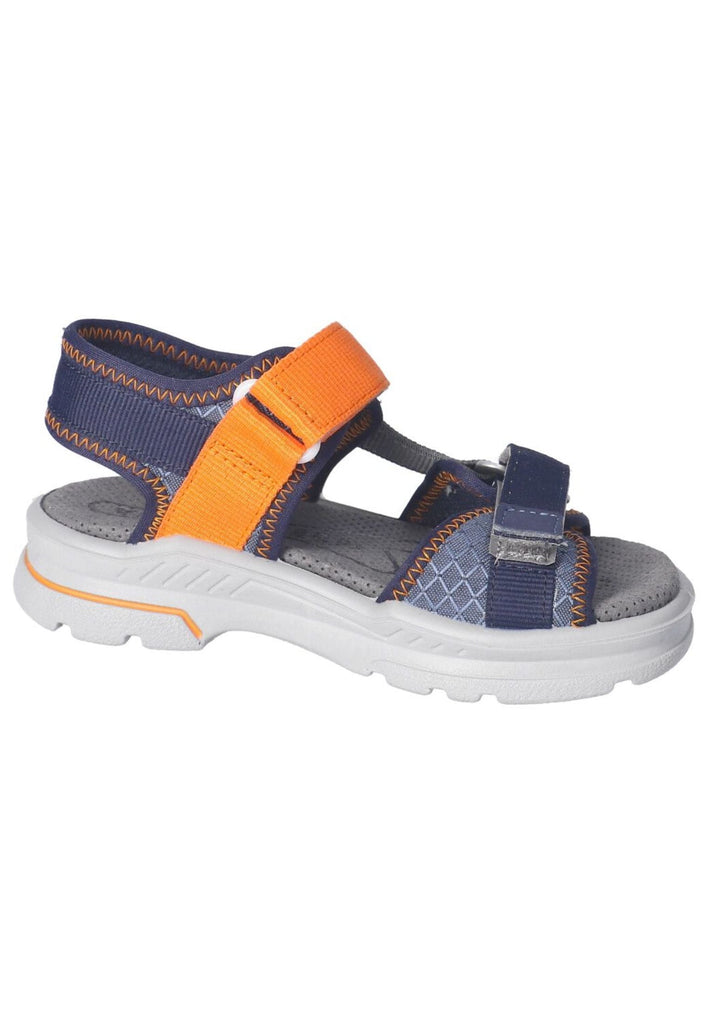 Ricosta Sandalen Lederimitat/Textil Blau/Orange