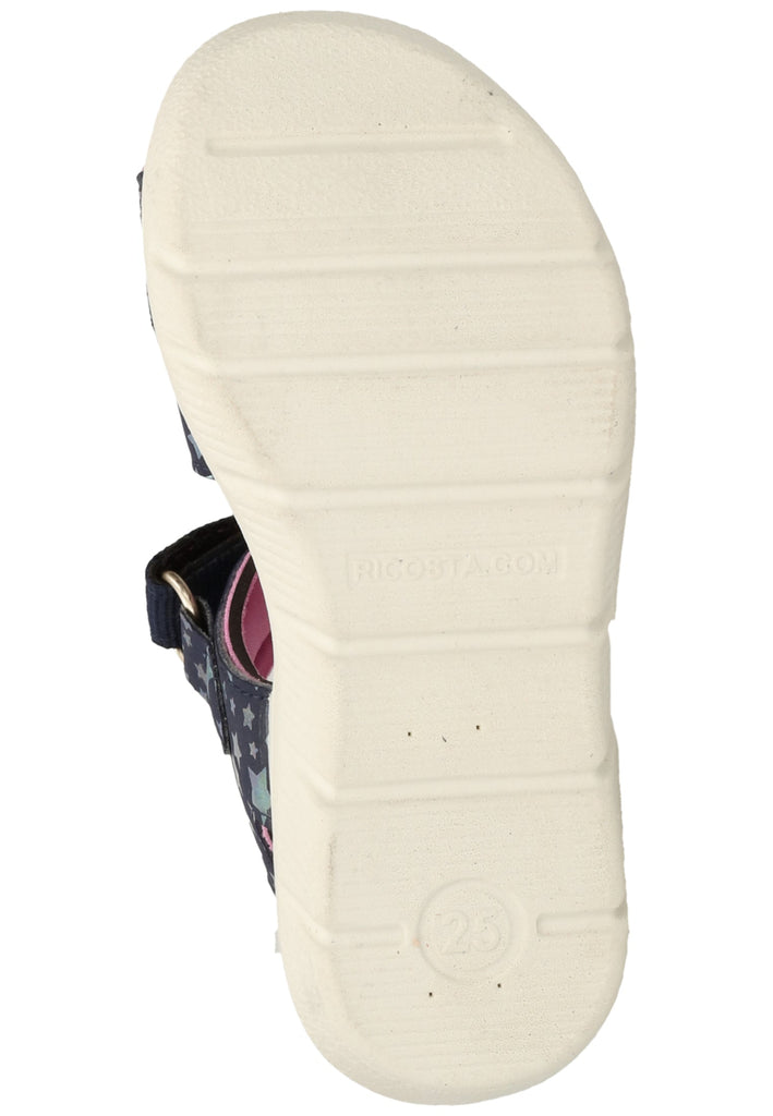 Ricosta Sandalen Lederimitat/Textil Blau/Pink