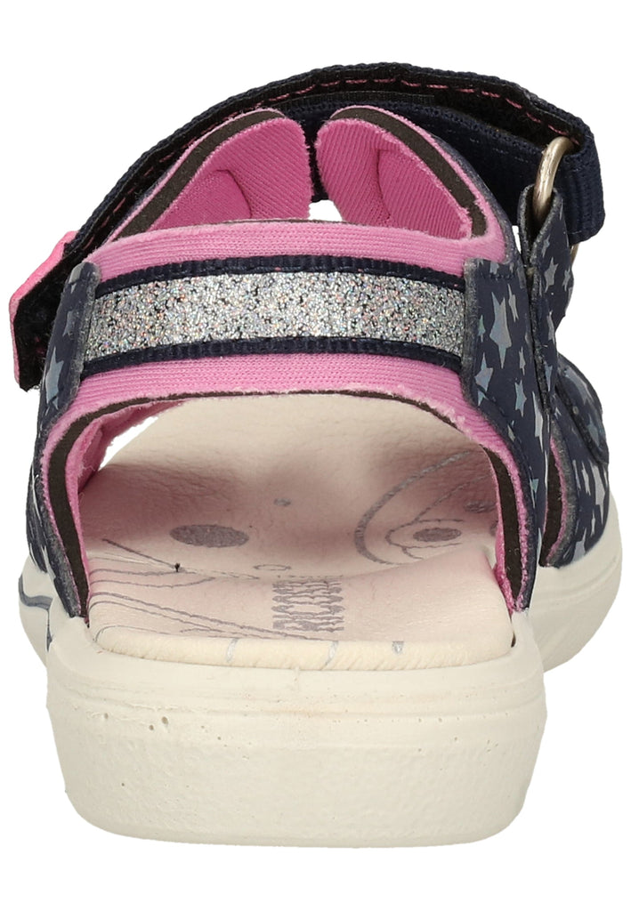 Ricosta Sandalen Lederimitat/Textil Blau/Pink