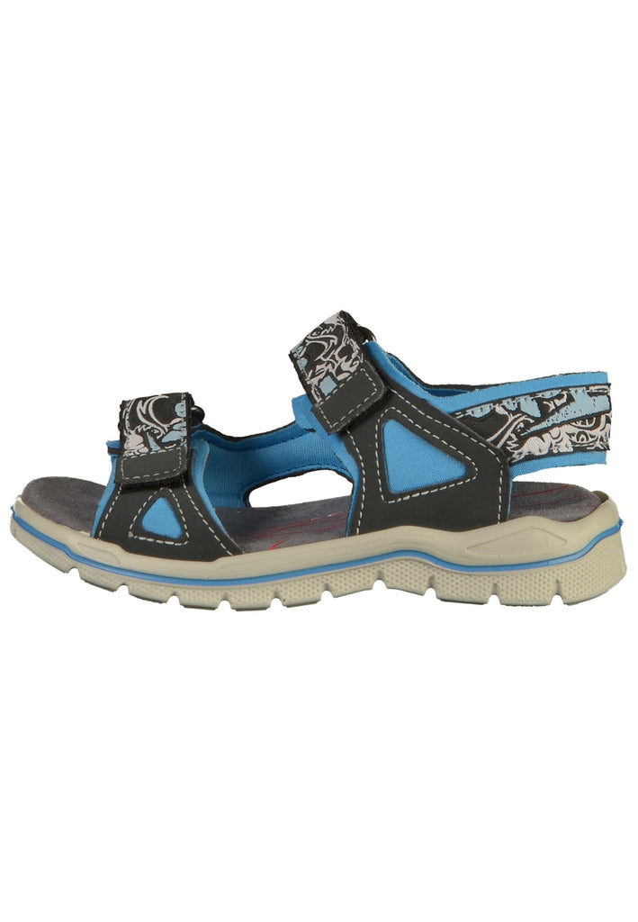 Ricosta Sandalen Lederimitat/Textil Grau/Blau