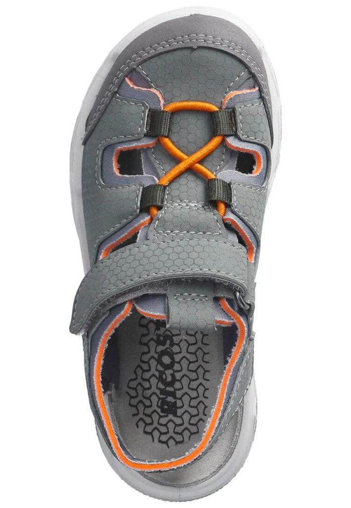 Ricosta Sandalen Lederimitat/Textil Grau/Grün