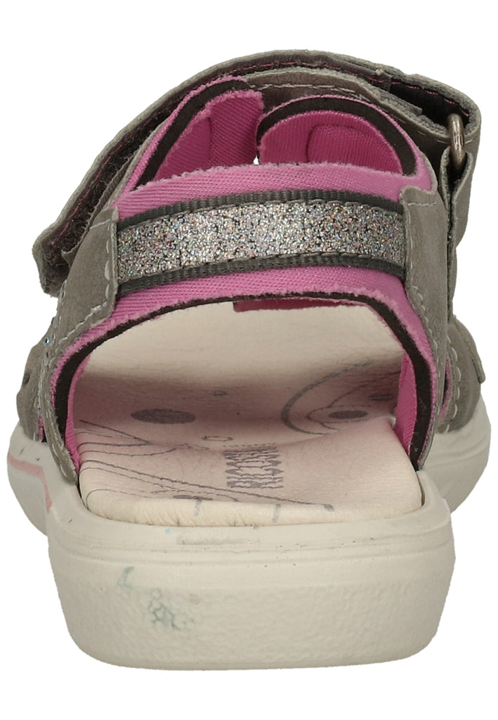 Ricosta Sandalen Lederimitat/Textil Grau/Rosa