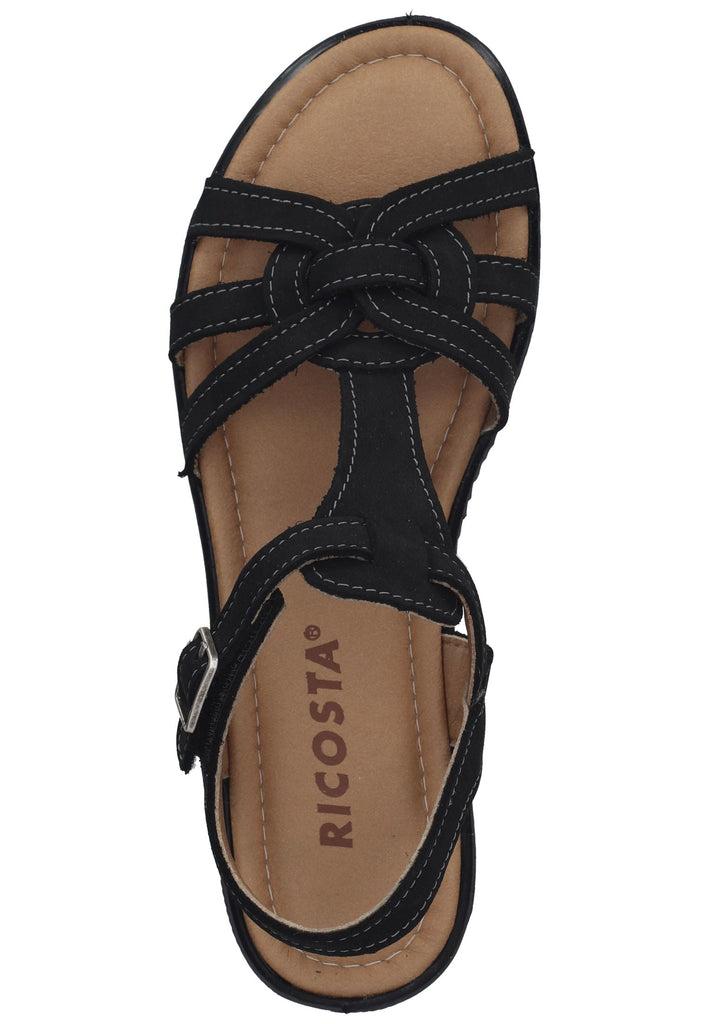Ricosta Sandalen Nubukleder Schwarz