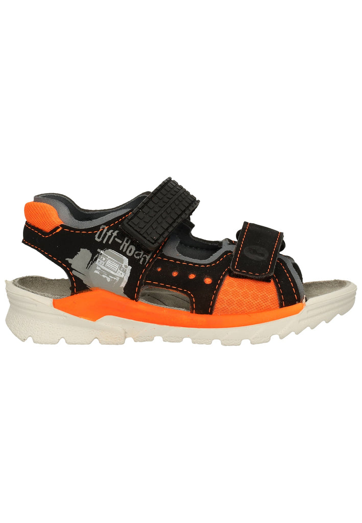 Ricosta Sandalen Synthetik/Textil Schwarz/Orange