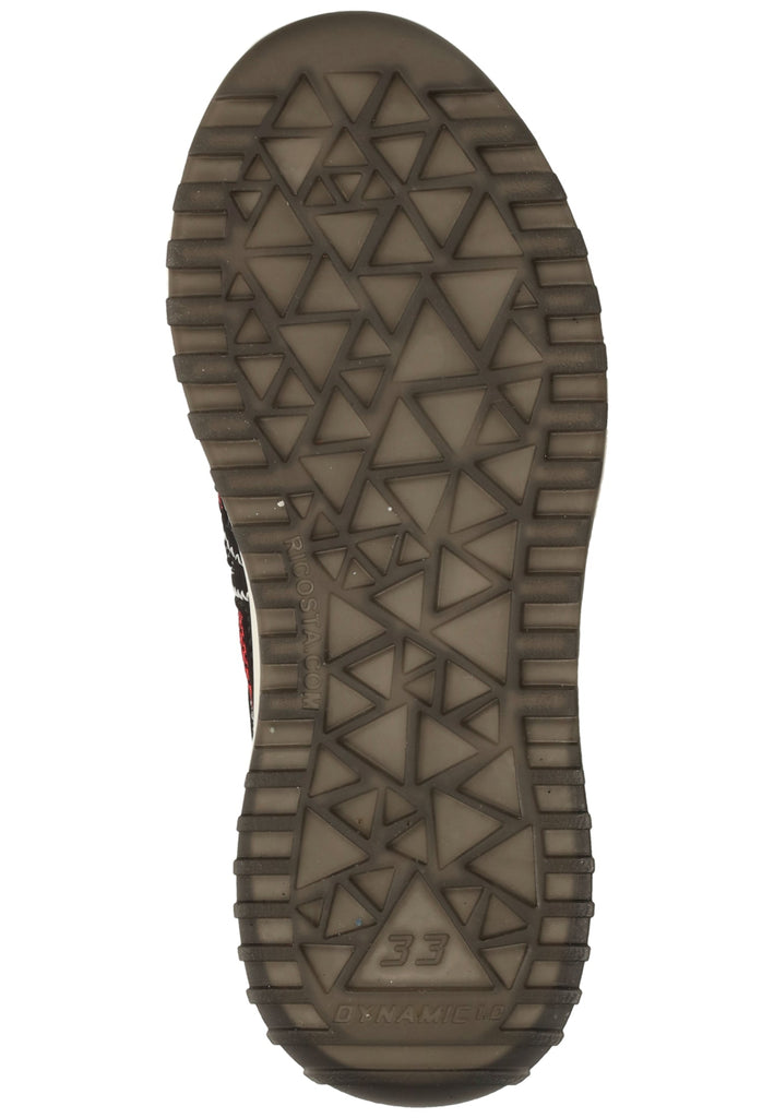 Ricosta Sneaker Leder/Textil Rot/Schwarz