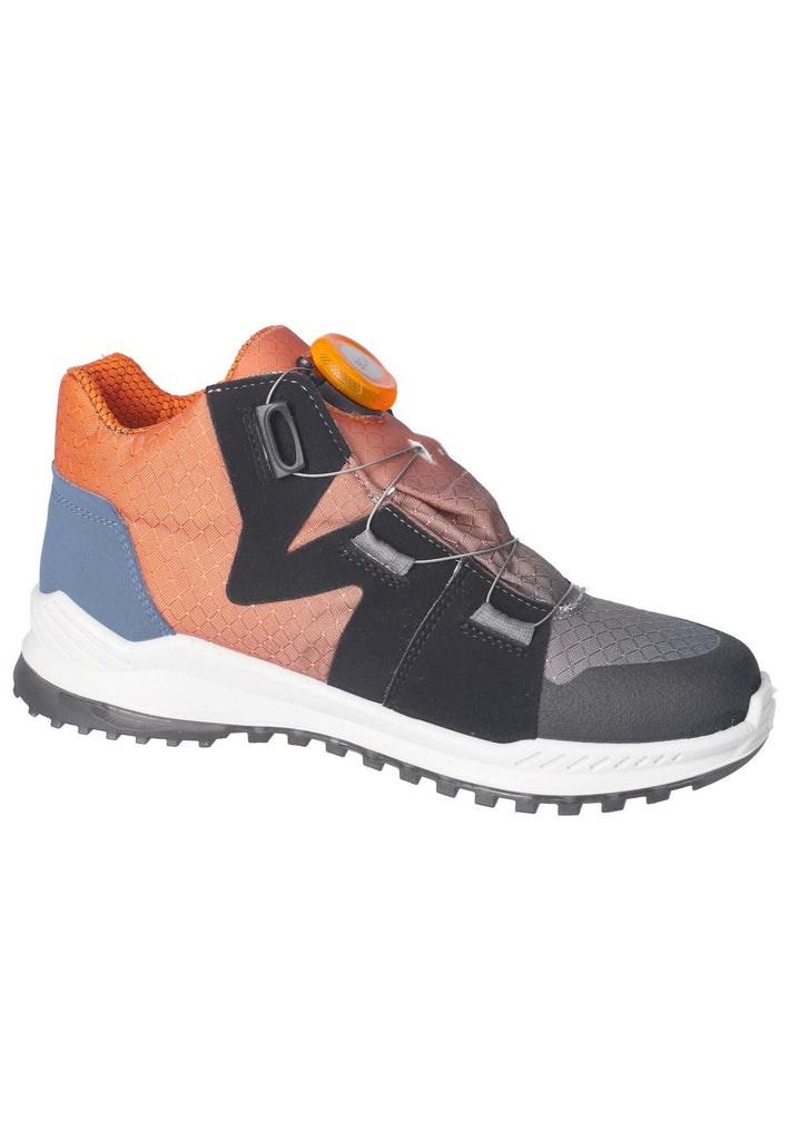 Ricosta Sneaker Lederimitat/Textil Grau/Orange Warmfutter
