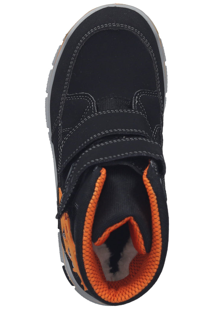 Ricosta Sneaker Lederimitat/Textil Schwarz/Orange Warmfutter