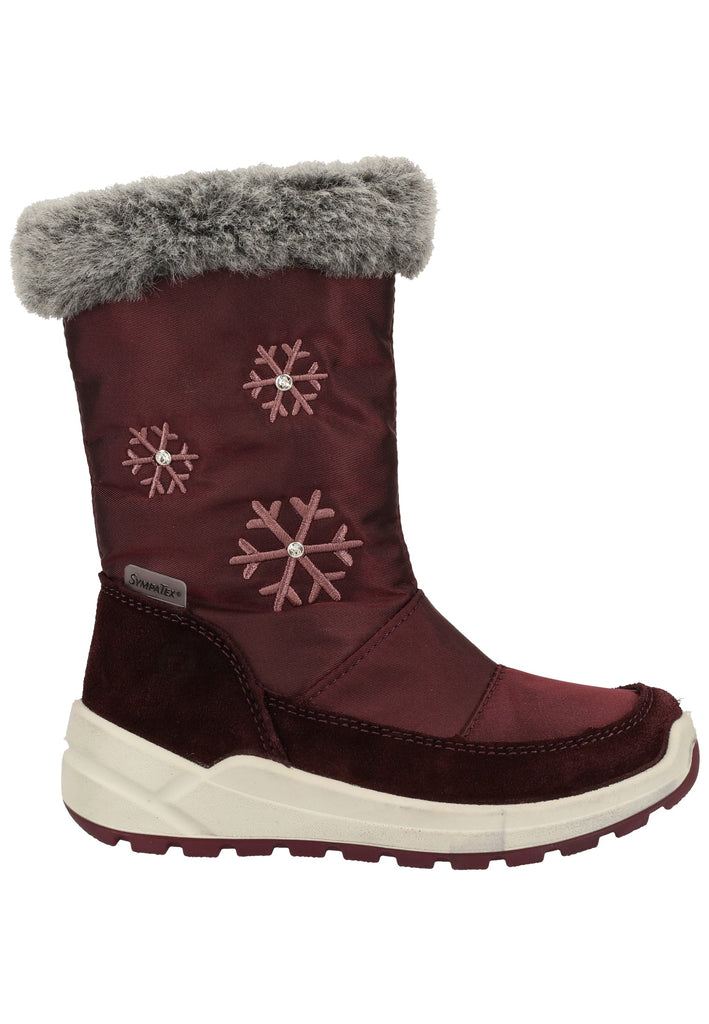 Ricosta Stiefel Leder/Textil Pflaume Warmfutter