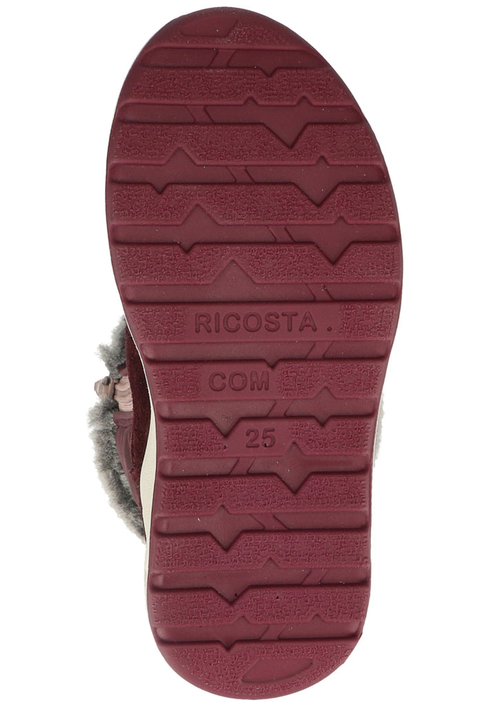 Ricosta Stiefel Leder/Textil Pflaume Warmfutter