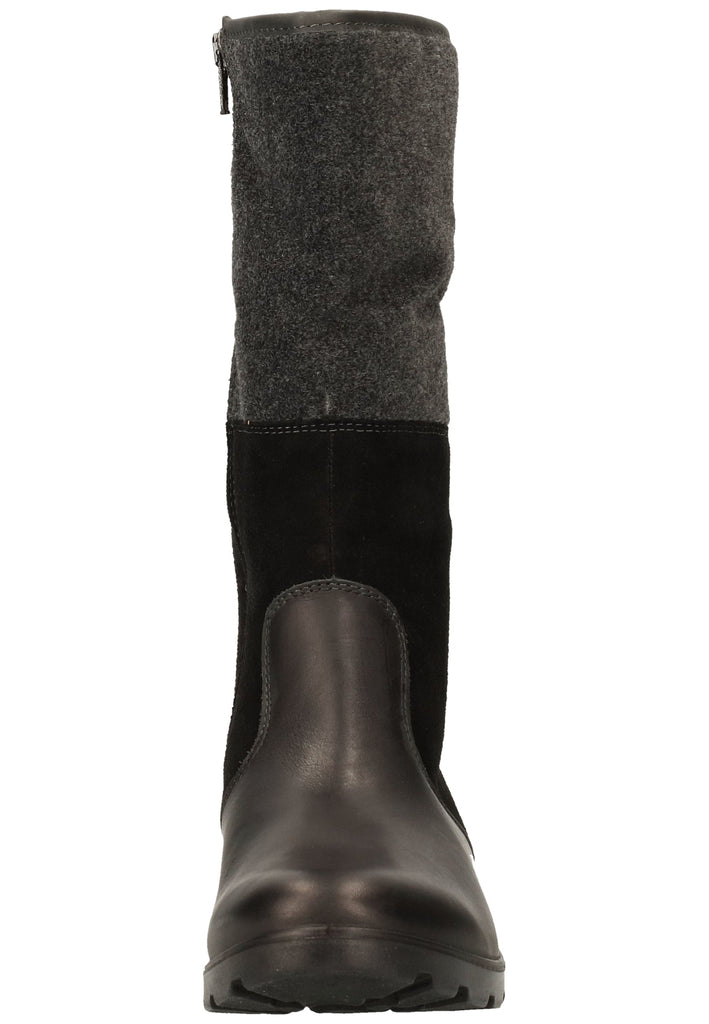Ricosta Stiefel Leder/Textil Schwarz/Grau