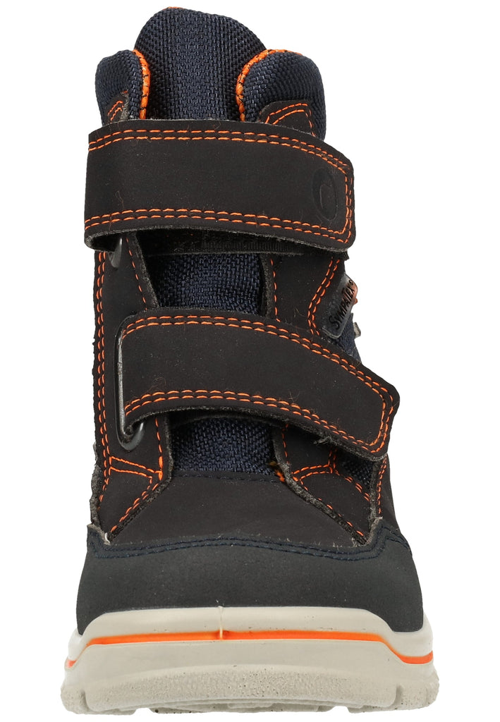 Ricosta Stiefel Lederimitat/Textil Blau/Orange Warmfutter