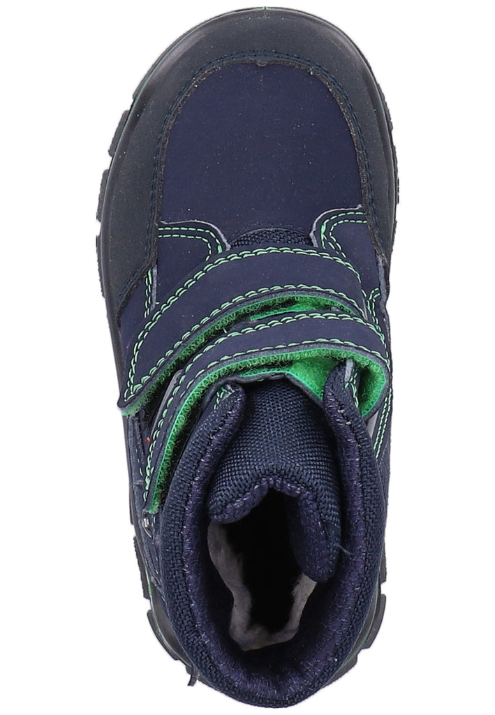 Ricosta Stiefel Lederimitat/Textil Blau Warmfutter