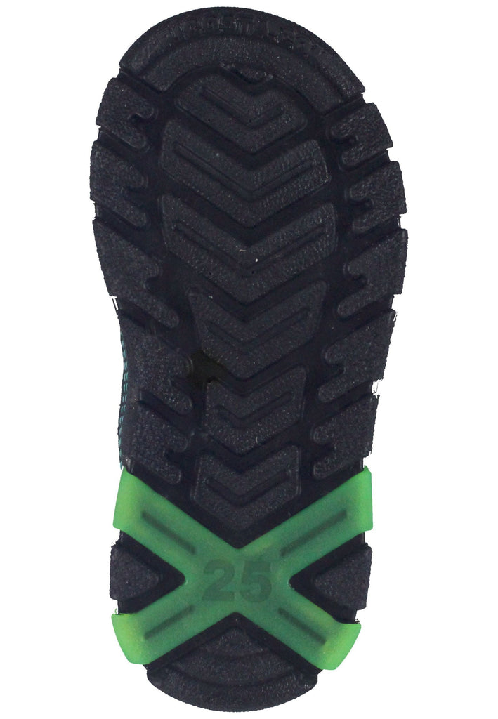 Ricosta Stiefel Lederimitat/Textil Schwarz/Blau Warmfutter