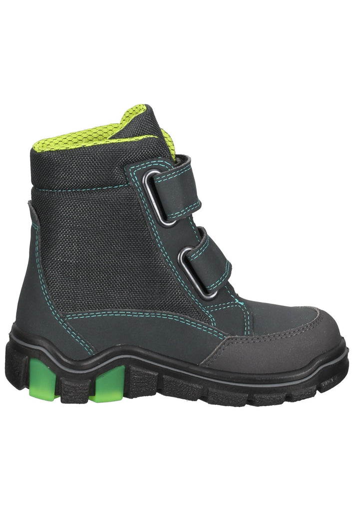 Ricosta Stiefel Lederimitat/Textil Schwarz/Blau Warmfutter