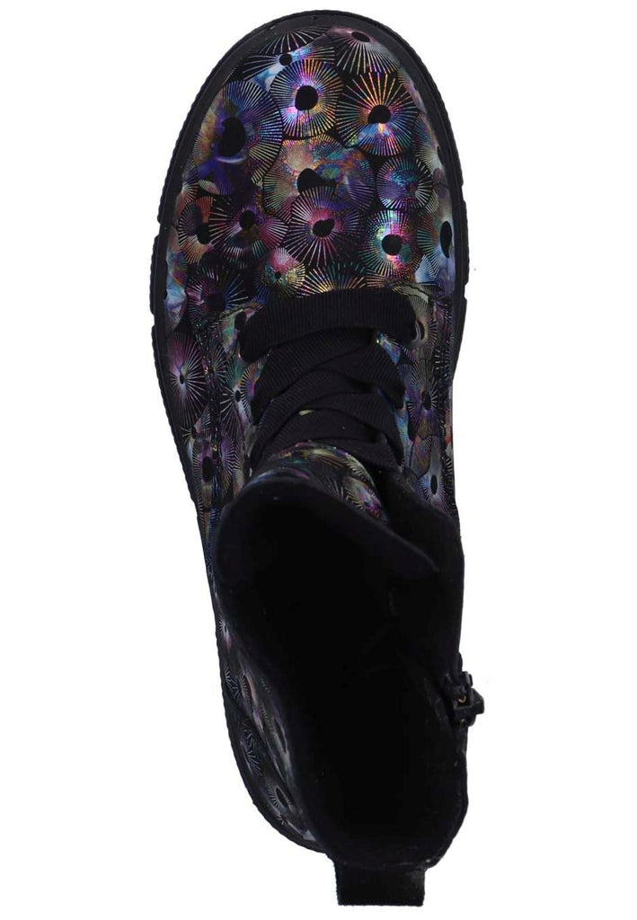 Ricosta Stiefelette Leder Schwarz Multi Warmfutter