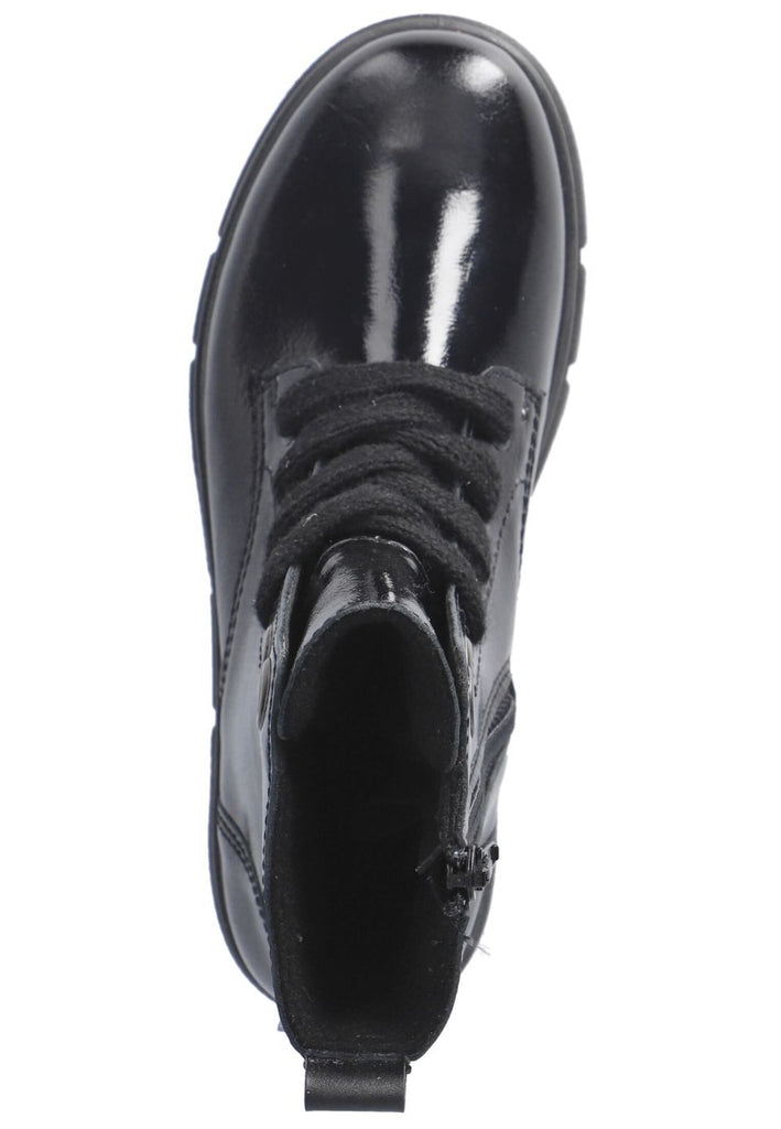 Ricosta Stiefelette Leder/Synthetik Schwarz Lack Warmfutter