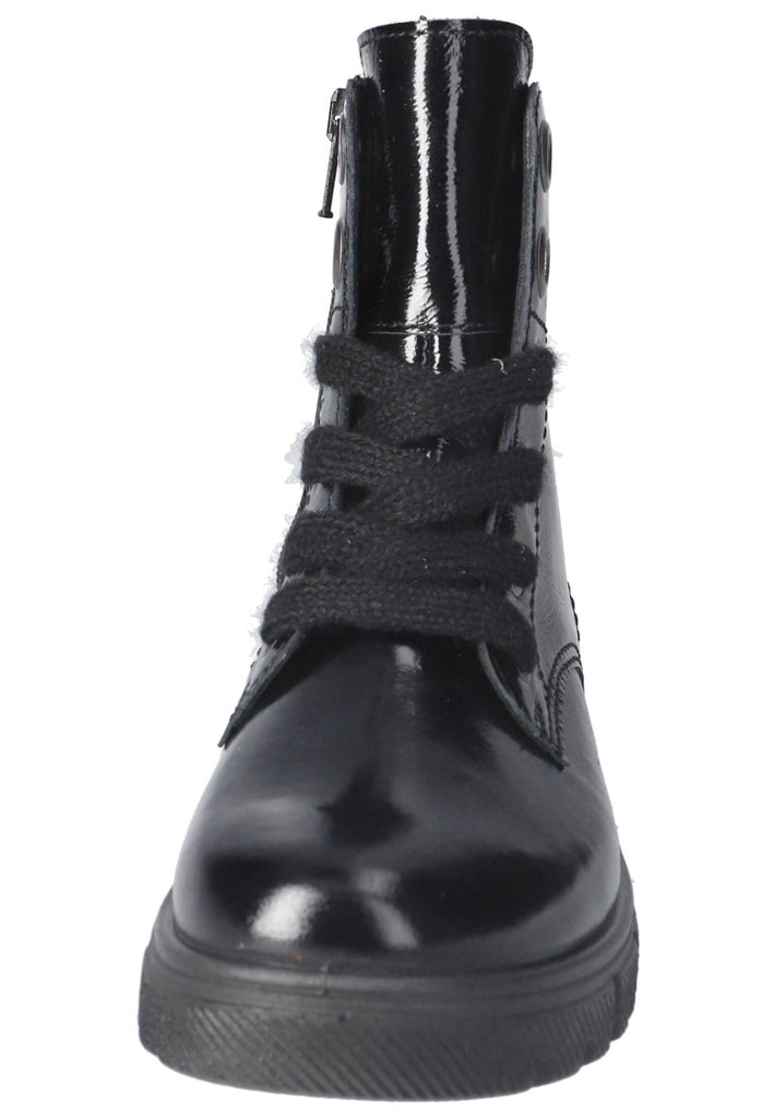 Ricosta Stiefelette Leder/Synthetik Schwarz Lack Warmfutter