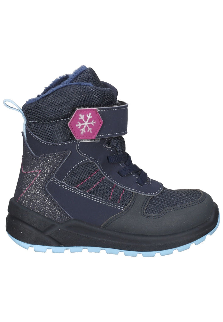 Ricosta Stiefelette Lederimitat Blau Warmfutter