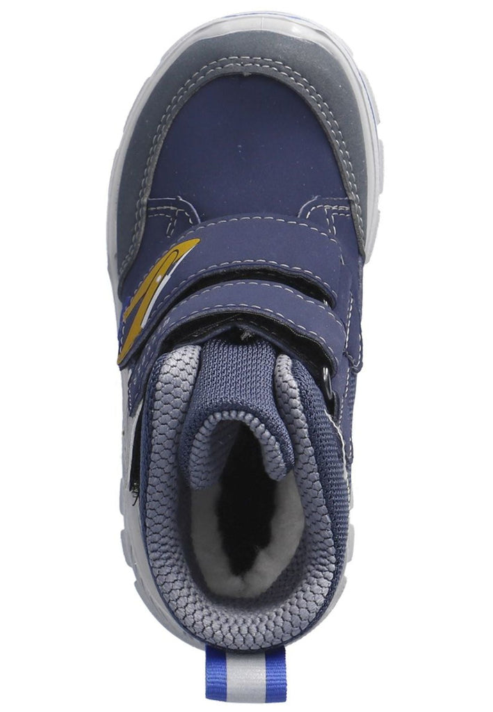 Ricosta Stiefelette Lederimitat/Textil Blau/Grau Warmfutter