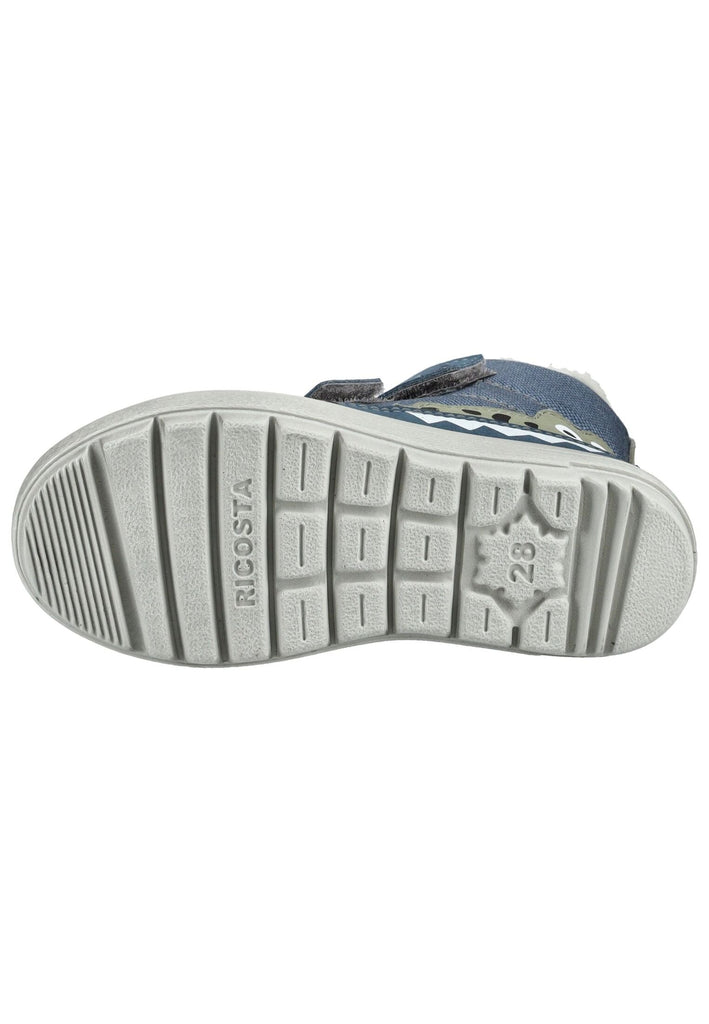 Ricosta Stiefelette Lederimitat/Textil Blau/Grau Warmfutter