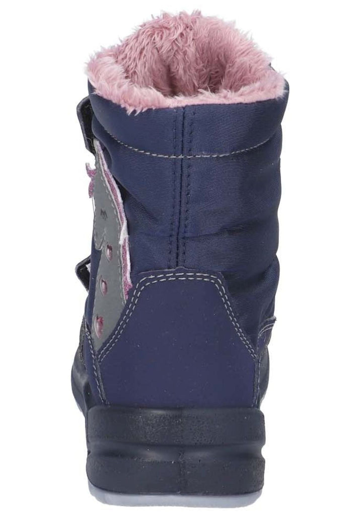 Ricosta Stiefelette Lederimitat/Textil Dunkelblau Warmfutter