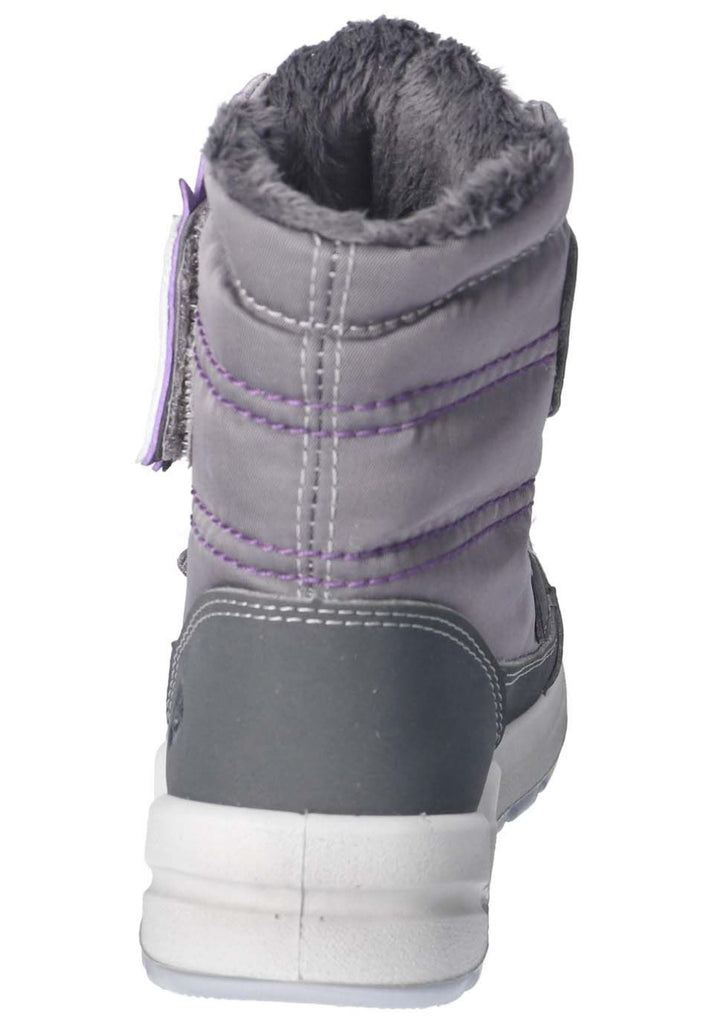 Ricosta Stiefelette Lederimitat/Textil Grau/Pink Warmfutter