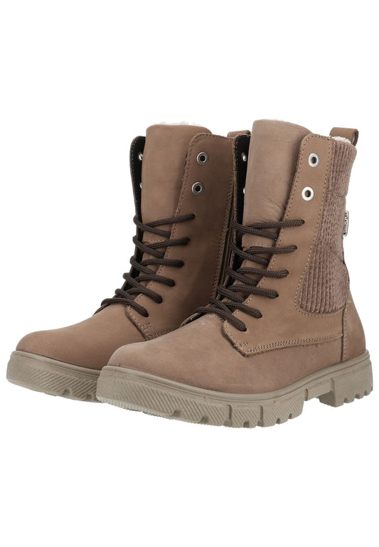 Ricosta Stiefelette Nubukleder Hellbraun Warmfutter