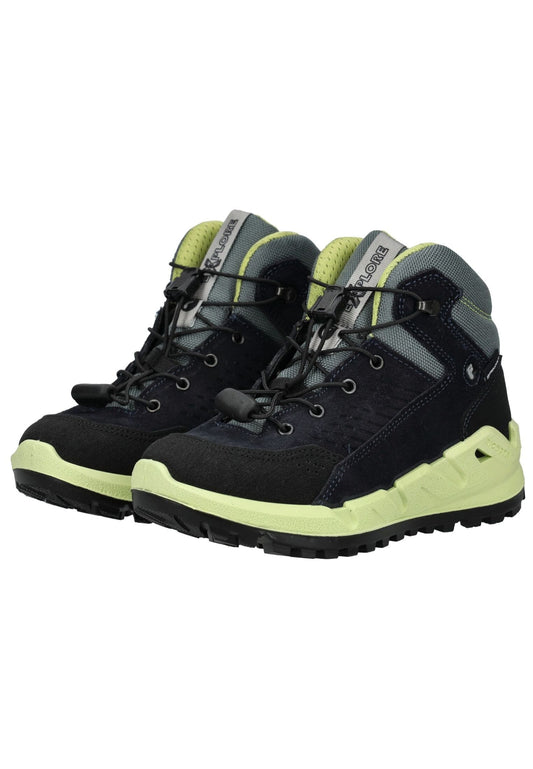 Ricosta Stiefelette Veloursleder Schwarz/Grün