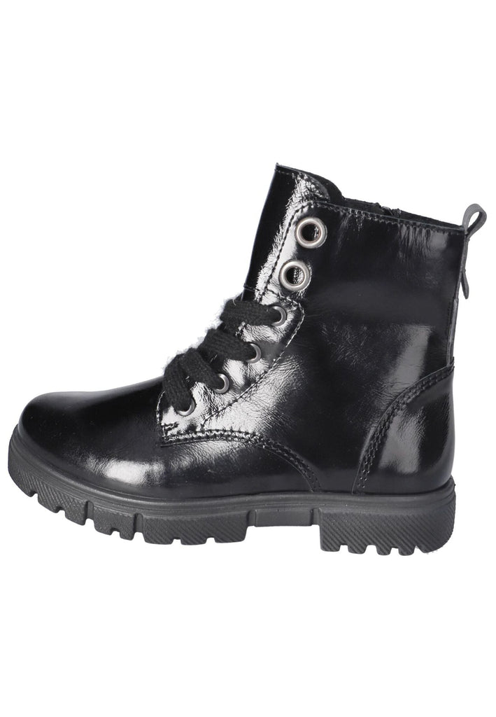 Stiefeletten Ricosta Stiefelette Leder/Synthetik Schwarz Lack Warmfutter